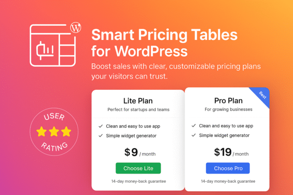 WordPress Pricing Table Plugin